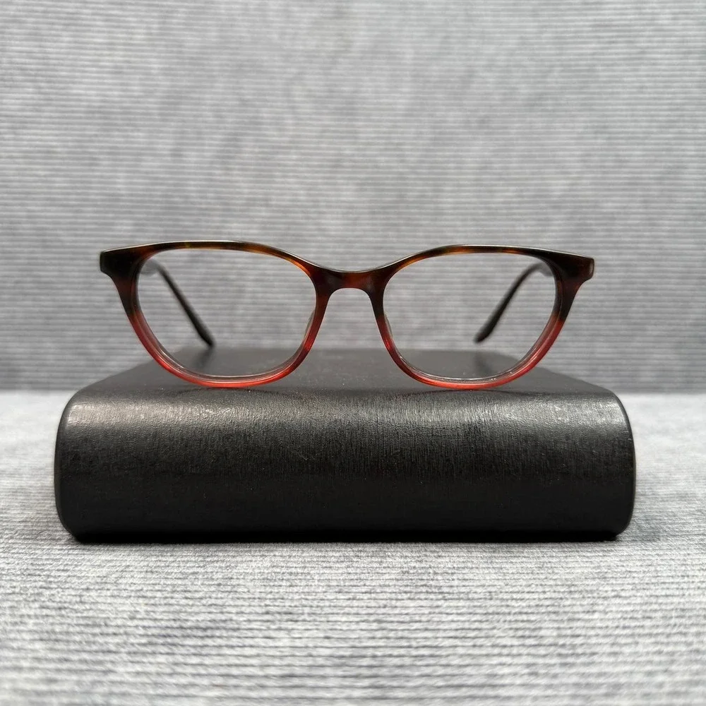 Barton Perreira Hettie TER Tortoise Red‎ Cat Eye Eyeglass Frames 49-17-145 Y2k